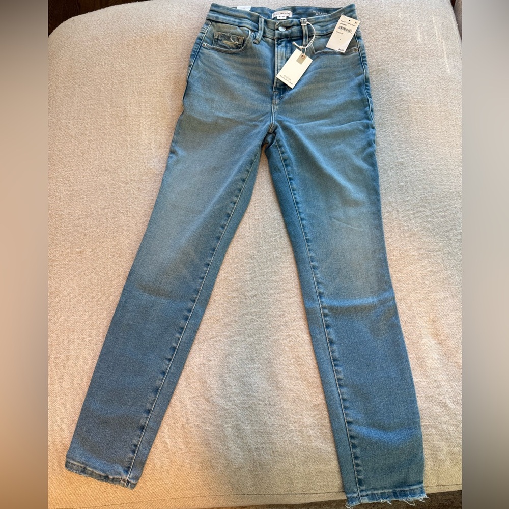 NWT! Good American GOOD LEGS Light Blue Skinny Jeans Size 6